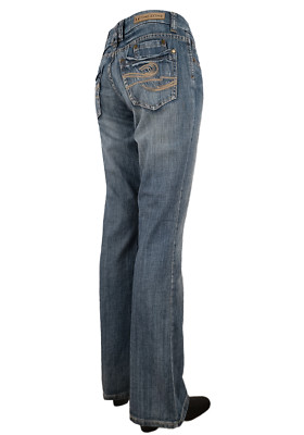 TIMEZONE Damen Jeans Bootcut Gr. 27/32, 30/32 Modell ''Jacana'' Blau