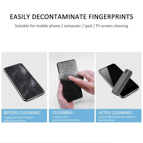 2 In 1 Phone Screen Cleaner Spray Bottle & Microfiber Cleaning Cloth Cleaner Set - Picture 6 of 12