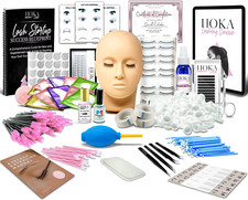 Lash Eyelash Extension Kit Professional Mannequin Head Train Cosmetology Supply