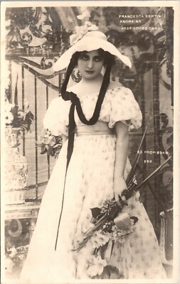 FRANCESCA BERTINI : INTERNATIONALLY ACCLAIMED ITALIAN SILENT FILM STAR : RPPC