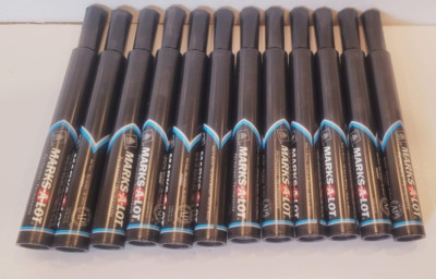 Avery Marks A Lot 12 Markers Extra Large Black Permanent Markers Chisel Point