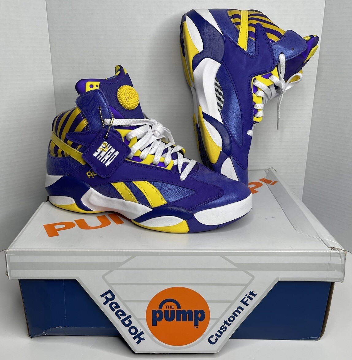 Size 10 - Reebok Pump Shaq Attaq Retro LSU Basketball  display picture 3
