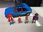 Vintage 1986 Playmobil 3739 Blue Family Car Suzuki Swift with 4 Figures