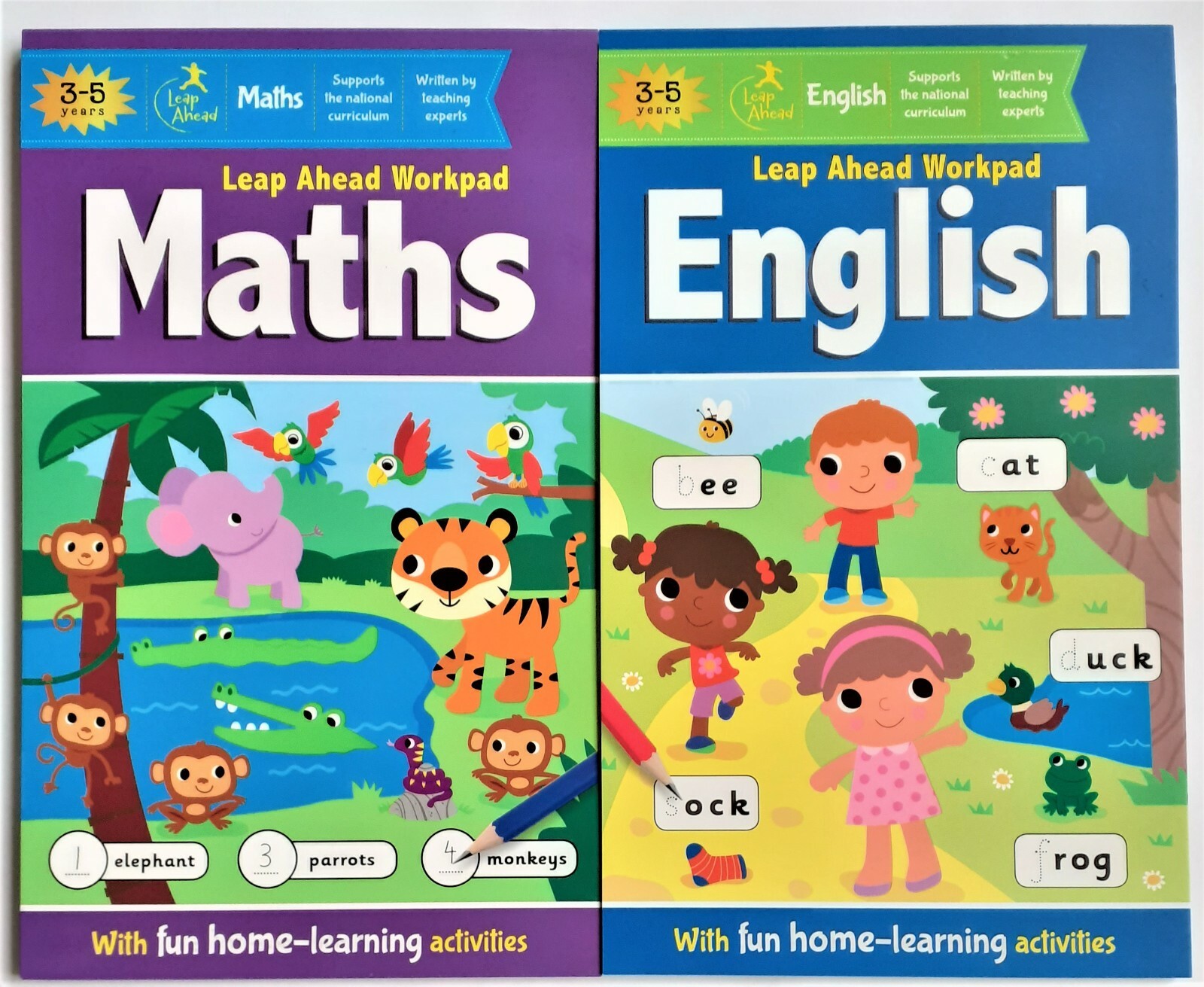 Leap Ahead Maths & English Workbooks 3-5 Years KS2, Supports National Curriculum