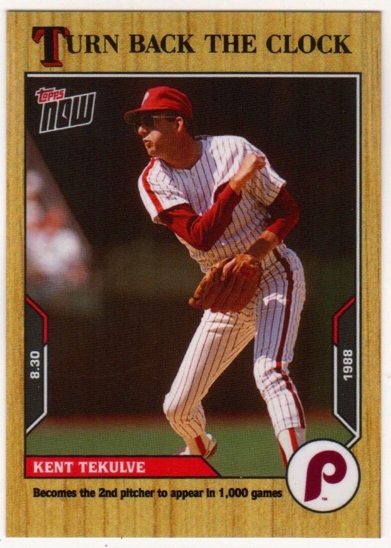 2021 Topps Now Turn Back The Clock Kent Tekulve #152 Baseball Card