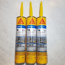 3 Pack Sikaflex 1A Polyurethane Construction Sealant Caulk, White, In Date