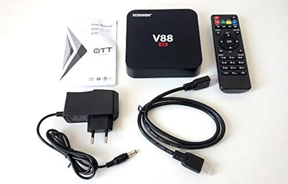 Android TV Set-top Box Android V88  + 4K Quad Core 1080P 16GB - Immagine 2 di 2