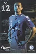 FC SCHALKE 04 MARCO HOGER HAND SIGNED CLUB CARD PHOTO.