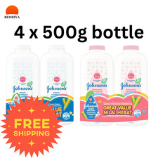 4X 500g Johnson's Baby Powder Classic Cornstarch 500g Twin Value Pack Original