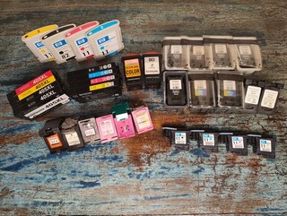 33pcs Empty Printer Cartridges HP 11 82 300XL Canon 560XL Epson 405XL Lexmark 80