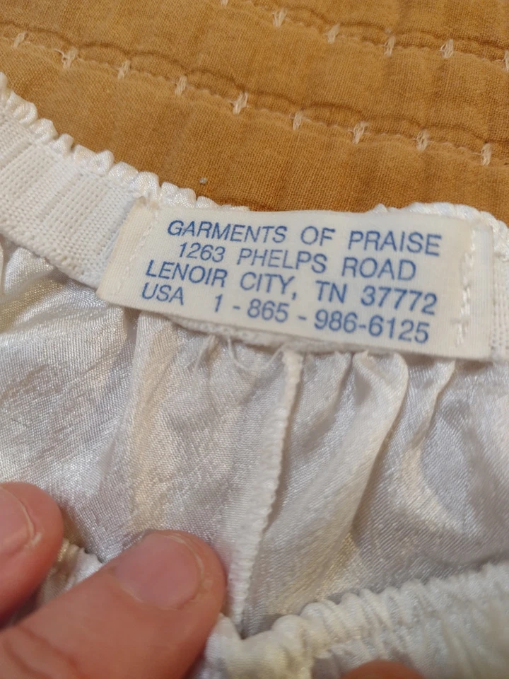 Pantalones de salón harén globo satinado blanco grandes prendas de alabanza cintura elástica Foto 3 de 4