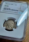 1913 D Buffalo Nickel 5¢ - Type 1 Raised Mound - VF35 - Very Fine