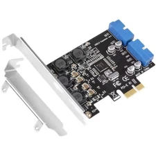 PCIE to Internal 2 Port 19Pin Header USB 3.0 Expansion Card For Windows XP/7/10