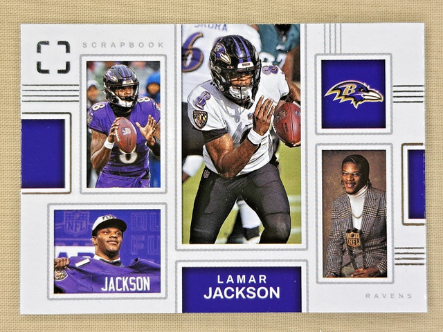 2025 Panini Photogenic Lamar Jackson SCRAPBOOK -Baltimore Ravens #1