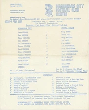 Birmingham City Reserves v Crystal Palace (Combination) 1973/1974