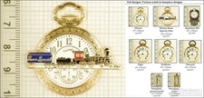 Pocket watch  timepiece fobs, various designs  leather strap options