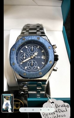BIBI LUXURY WATCH BLUE DAIL BLUE FACED SILVER BAND