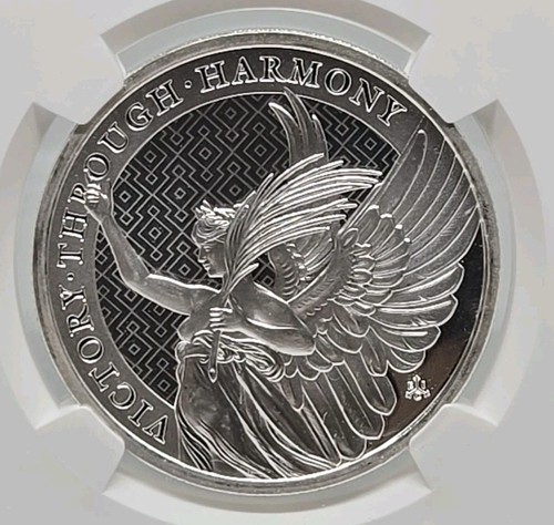 2021 The Queen's Virtues St Helena £1 Victory Silver Coin First Release NGC MS67 - Picture 2 of 4
