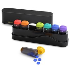 Weekly Organizer 1 Time a Day, Pill Box 7 Day, Travel Pill Case