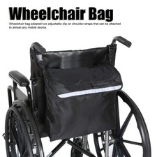 Black Wheelchair Backpack Bag Large Capacity Hanging On Wheelchair Mobilit-Use