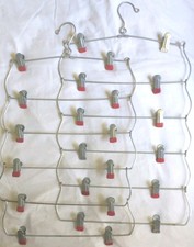 Lot of 2 VTG MCM Folding 6 Tier Skirt Pants Metal Hangers