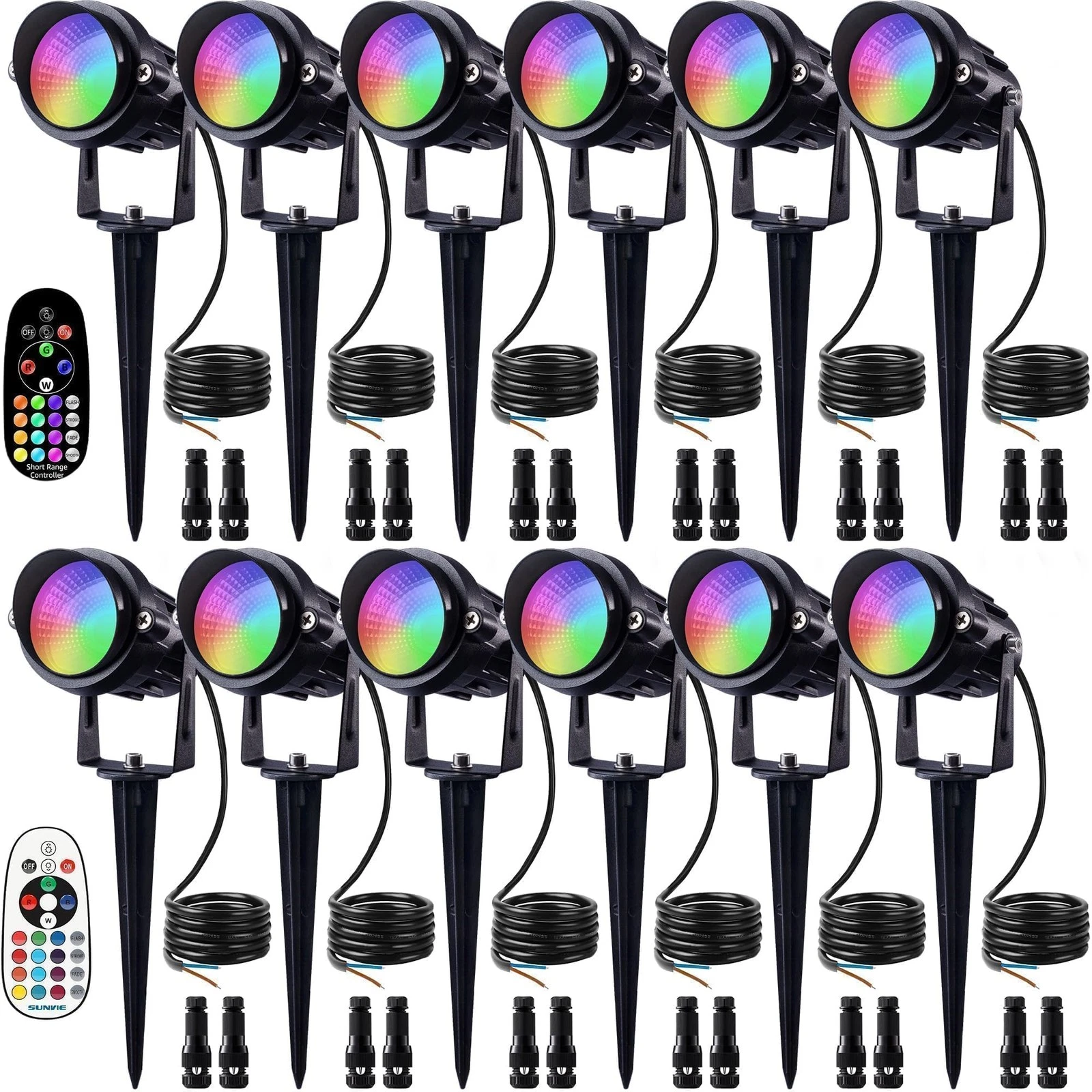 RGBW Low Voltage Landscape Lights Color Changing 12W LED Landscape Lighting O...