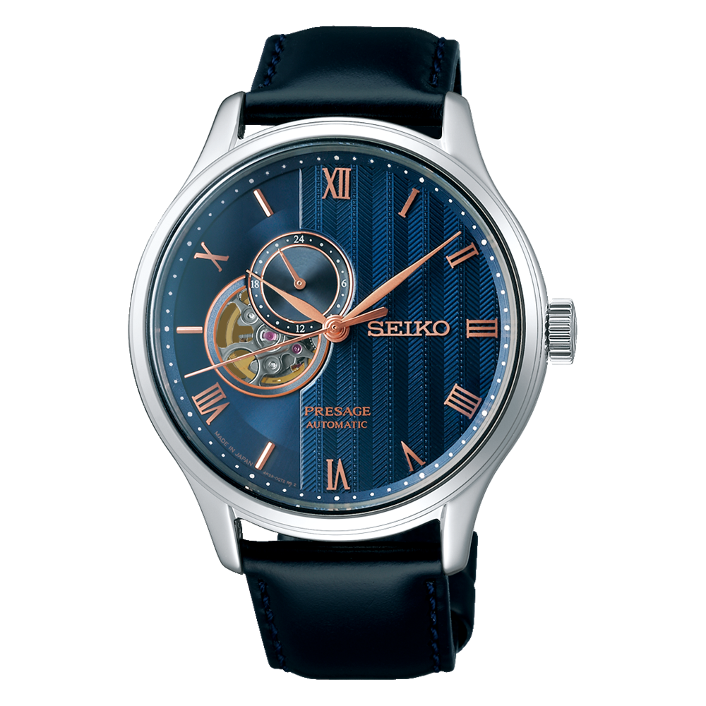 Seiko Presage Zen Garden Sakura By Night Open Heart 41.8 MM Watch SSA421J1