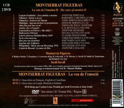 MONTSERRAT FIGUERAS / JORDI SAVALL VOIX DE L'EMOTION II NEW SUPER AUDIO HYBRID C