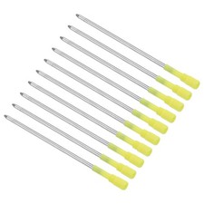 10Pcs 0.5mm Pen Ink Refills Ballpoint Refill Medium Point Metal Black