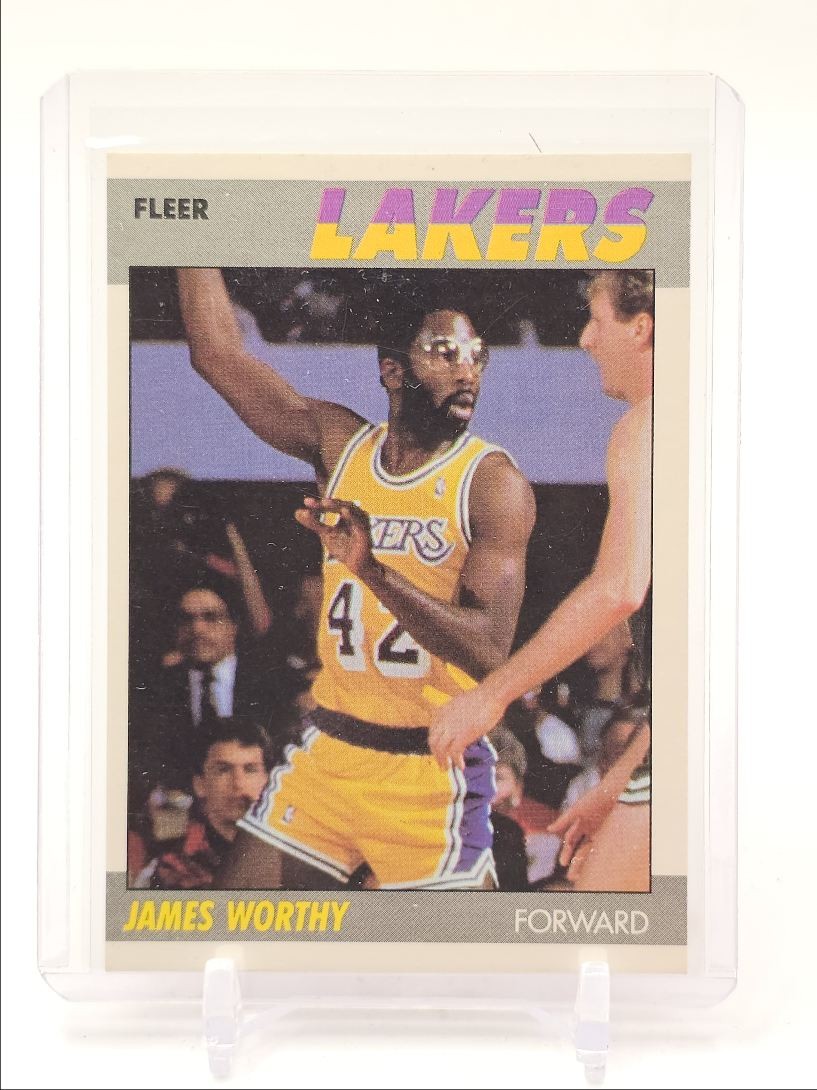 JAMES WORTHY 1987-88 FLEER BASKETBALL LAKERS #130 B Q3562