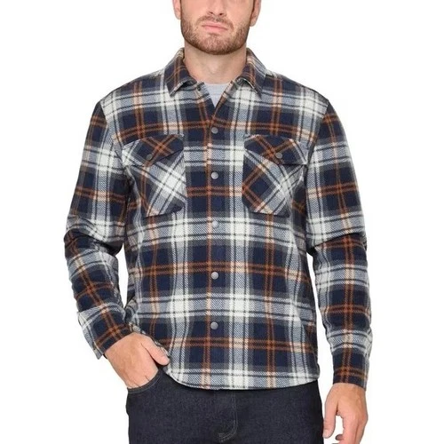 NWT BC Clothing Heritage Waffled Flannel Shirt Jacket Mens Blue Plaid Sz S (33) - product listing photo