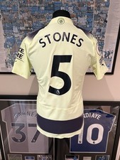 John Stones Match Worn Poppy Shirt Manchester City Vs Leicester 2022 Puma