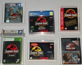 JURASSIC PARK SNES PS2 SEALED GRADED GAMES LOT WATA CGC AFA VGA UV ACRYLIC .99