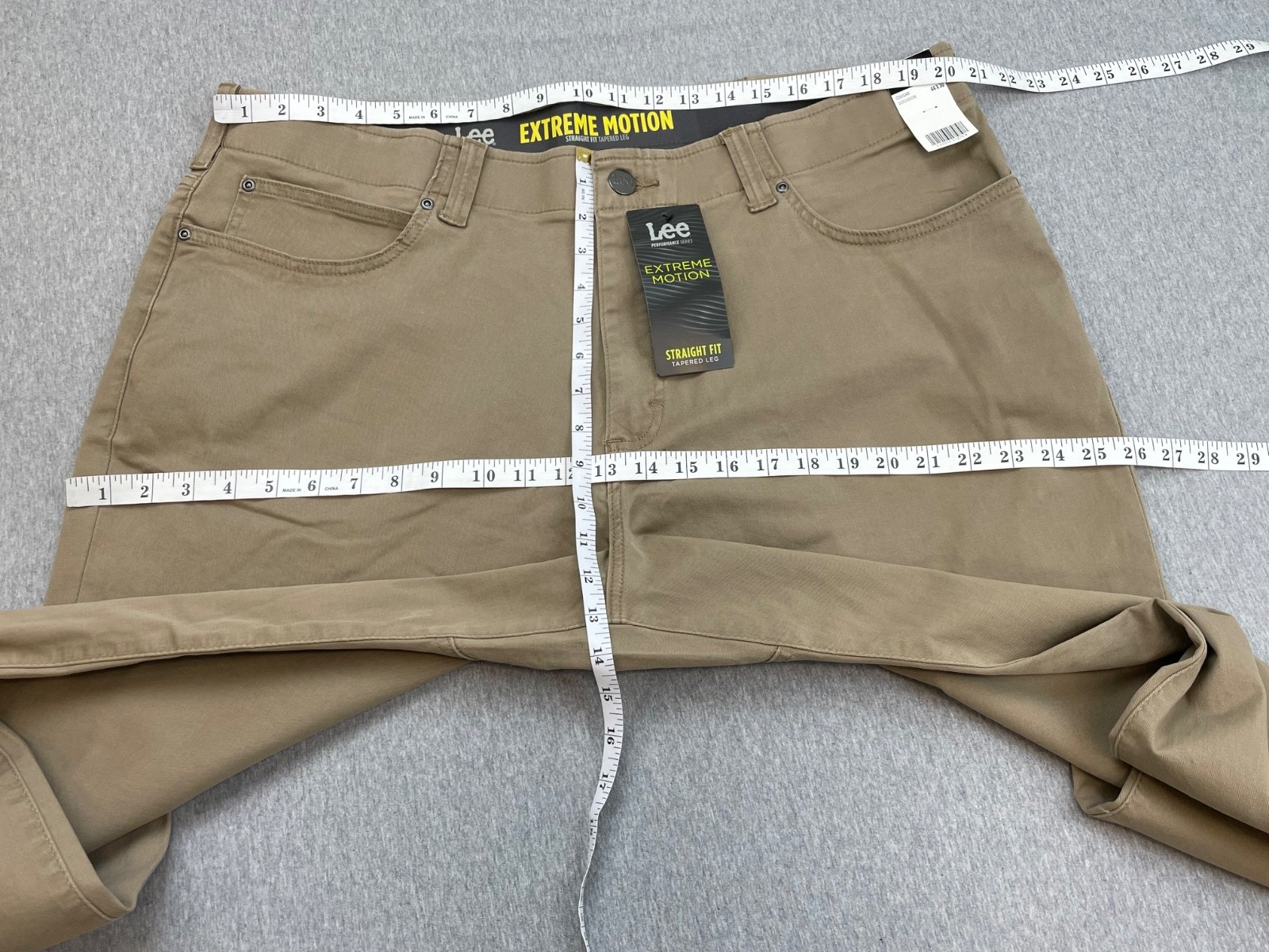 Lee Pants Mens 44 x 30 Brown Cotton Blend Stretch Straight Fit Tapered Leg NWT image 7