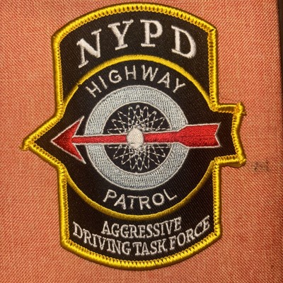 NYPD Highway Patrol Aggressive Driving Task Force Patch. Mint. New