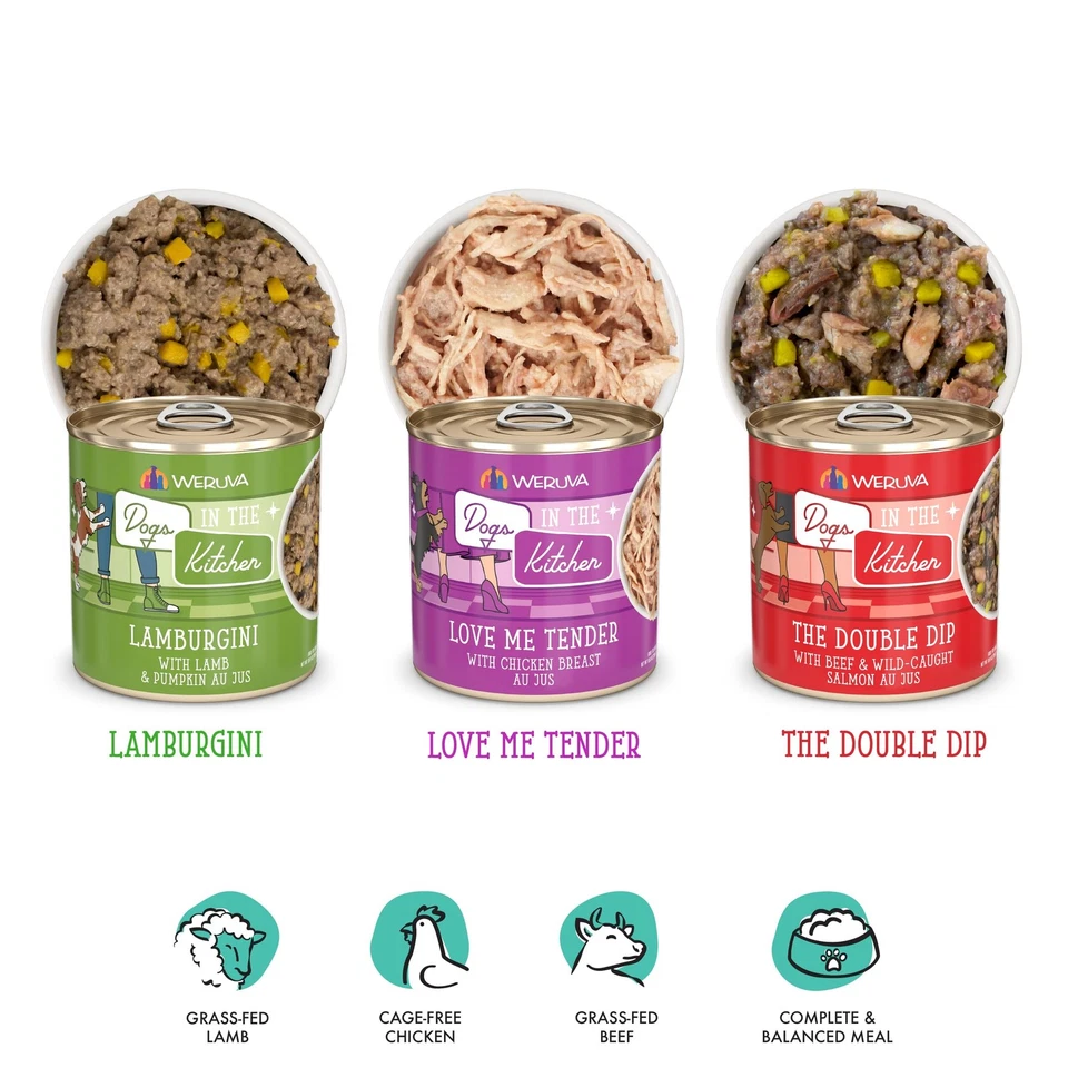 Perros en la cocina, paquete de variedad, ¡baile de cena para perros!, comida húmeda para perros, 10 oz C... Foto 3 de 4