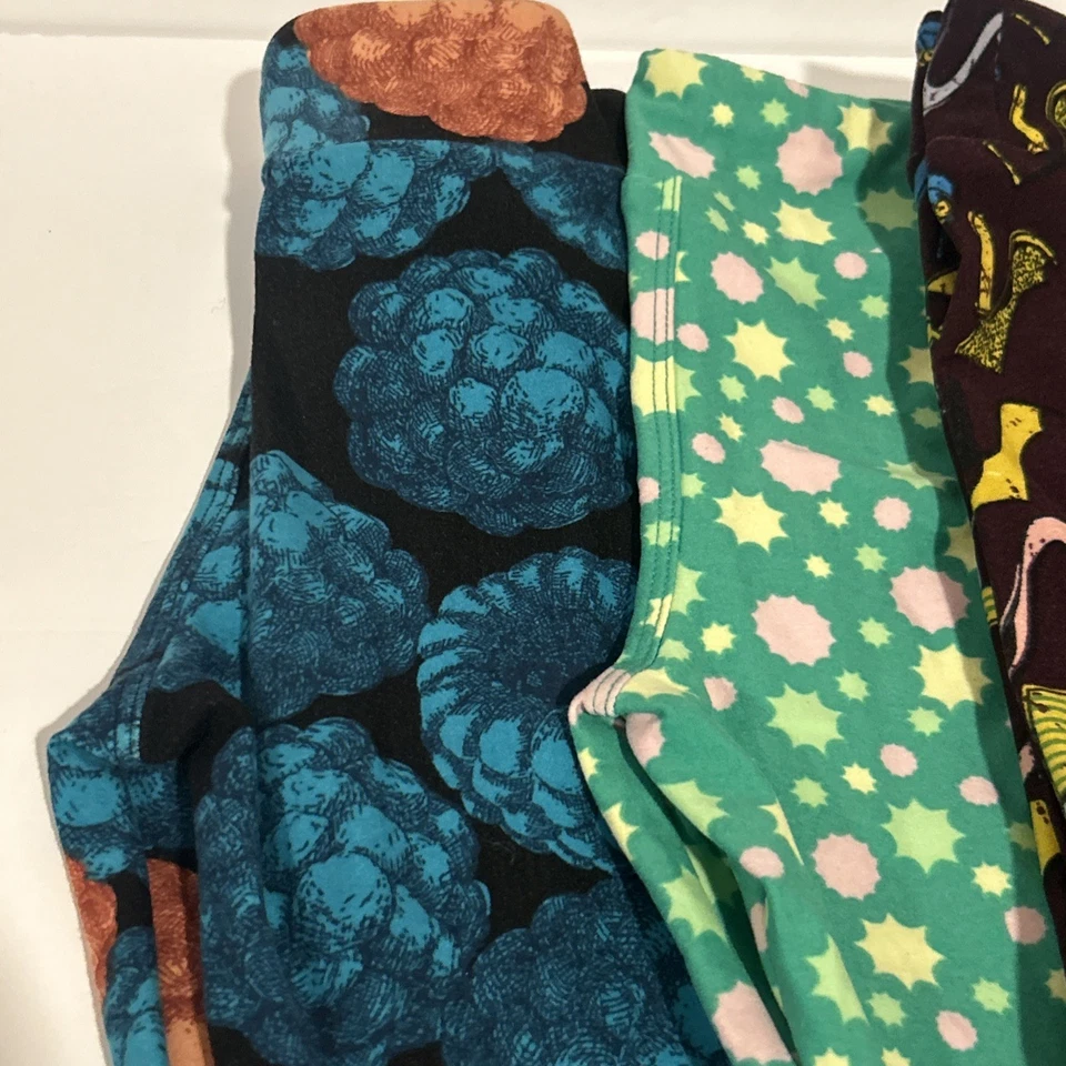 Lote De 5 Leggings Nuevos Sin Etiquetas LuLaRoe Niños Talla S/M- DIVERTIDOS Estampados Coloridos, Tacones, Bayas Foto 2 de 4