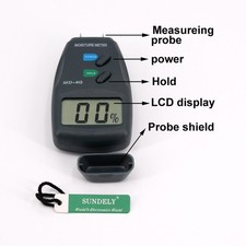 Digital Moisture Meter 4 Pin Damp Detector Tester PRO Plaster Wood Timber Sensor