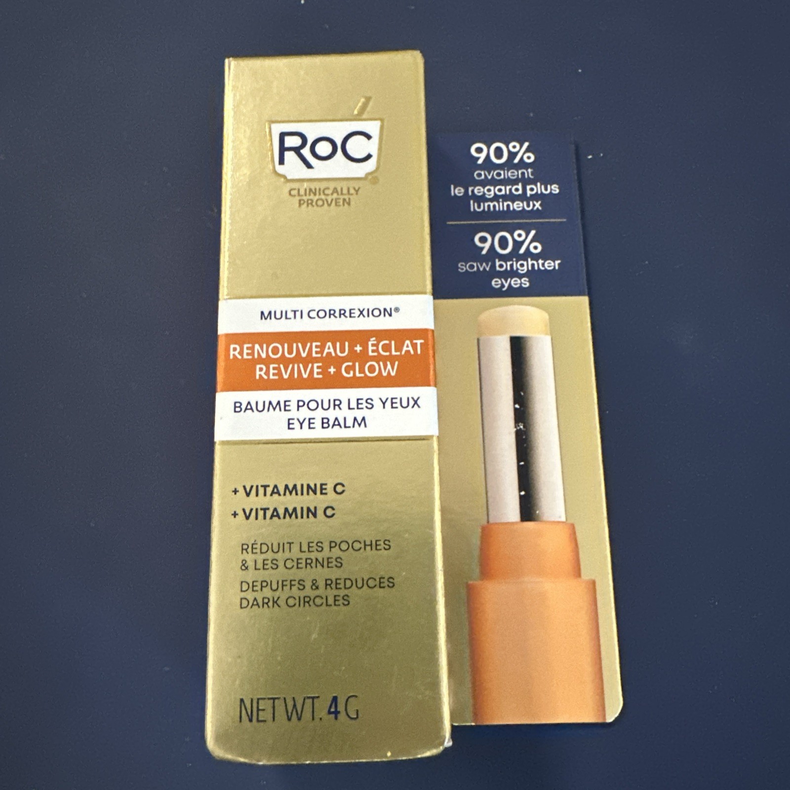 Roc Multi Correxion Revive + Glow Eye Balm | with Vitamin C, for Dark Circles &