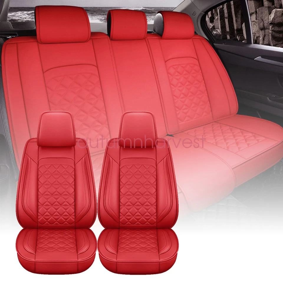 For Volkswagen Jetta 2008-2023 5 Seat Cover Cushion Pad Full Set PU Leather Foto 2 de 4