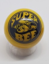 Super Bee 1" Yellow Glass Logo Marble w/ Stand