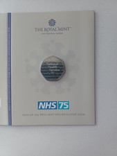 Royal Mint 2023 50p BUNC Coin 75th Anniversary of the NHS, Sealed Pack