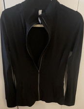 Athleta Womens Black Full-Zip Track Jacket S ...