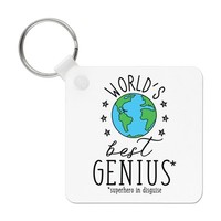 World's Best Genius SchlüSselanhäNger Lustig Scherz Favorit Best Awesome Clever