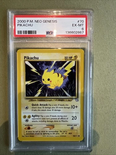 2000 P.M. Neo Genesis Pikachu #70 PSA 6