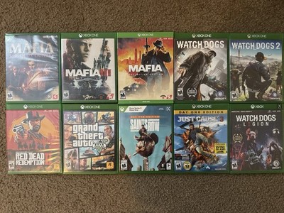 2K Ubisoft Rockstar Deep Silver Xbox One Game Lot Mafia Watch Dogs GTA Red Dead