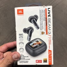 JBL Live Beam 3 True Wireless Noise Cancelling Earbuds - Black New Free Shipping