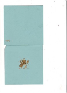 CARTOLINA DI NATALE VINTAGE CAROLYN JONES CON DISEGNO ANGELO IN RILIEVO DI HENRY FAYETTE