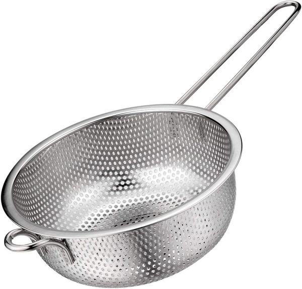 KüChensieb 16 Cm - Edelstahl KüChensieb - Mikroperforiertes Sieb - Edelstahlsieb-image