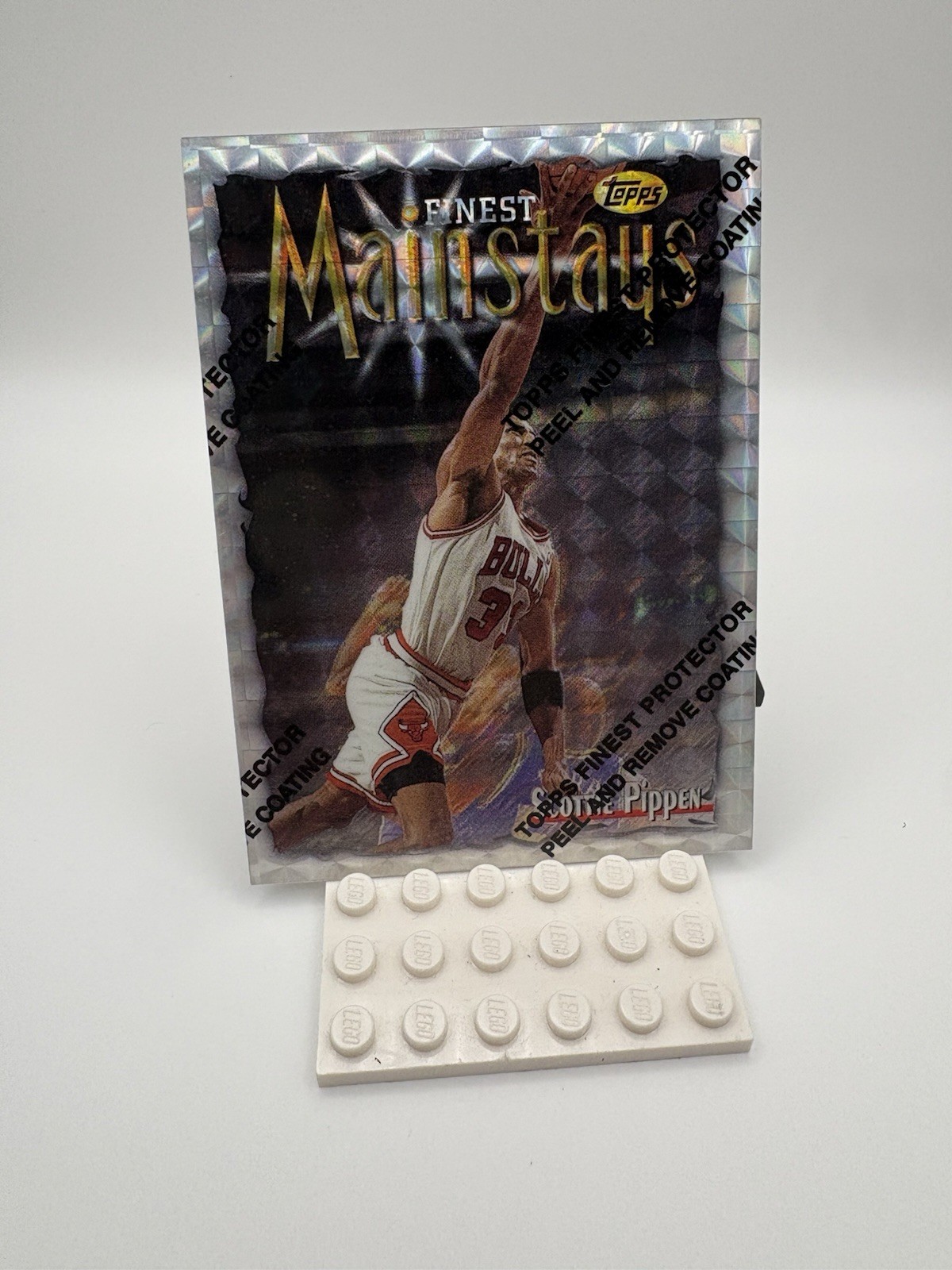 1996-97 Topps Finest Refractor Silver #247 Scottie Pippen Mainstays W/ Peel